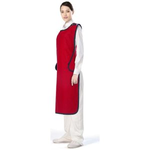 grembiule frontale modello chirurgico. donna rosso