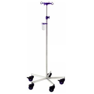 Piantana per ipodermoclisi in acciaio inox